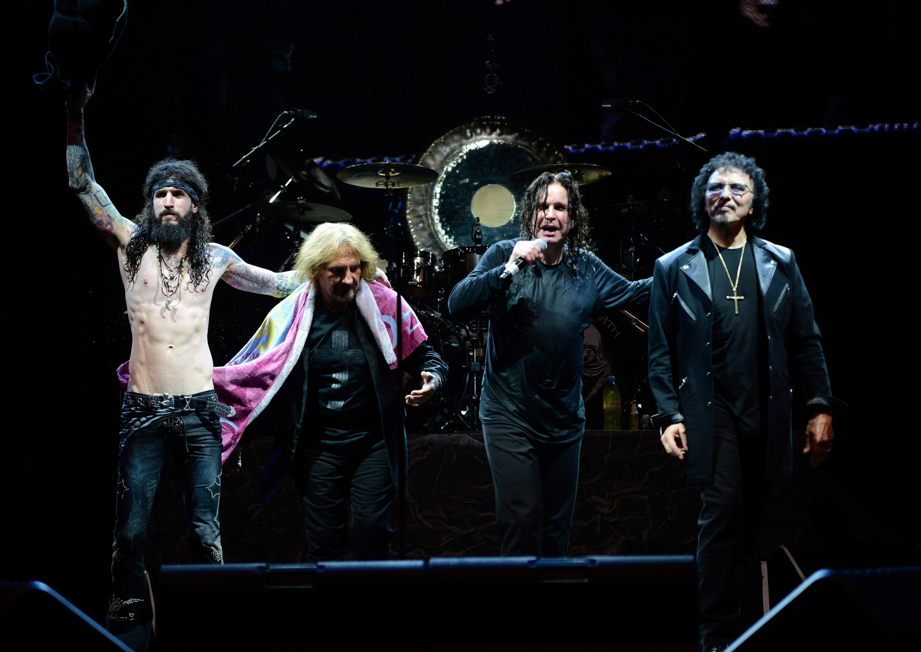 HOLMDEL, NJ - AUGUST 04: (Exclusive Coverage) Black Sabbath perform during their "13" Tour at PNC Bank Arts Center on August 4, 2013 in Holmdel, New Jersey. (Photo by Kevin Mazur/WireImage)